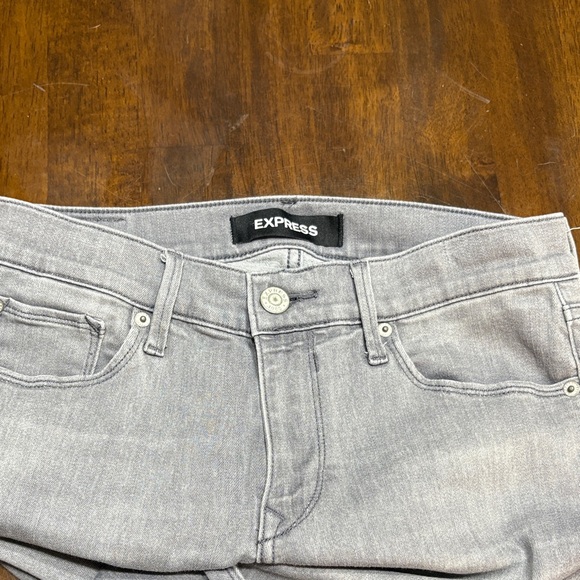 Express Women's Light Gray Skinny Jeans - Picture 5 of 5